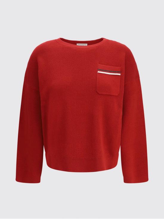 26SS 브루넬로 쿠치넬리 스웨터 M19253200 CH467 Red - BRUNELLO CUCINELLI