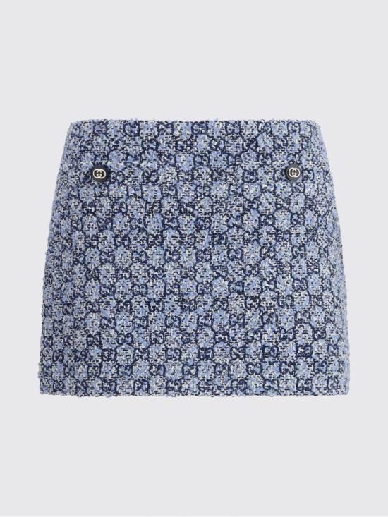 26SS 구찌 숏 스커트 853017ZAUE2 4262 Gnawed Blue - GUCCI