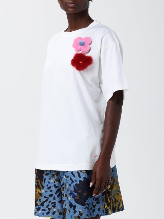 26SS 펜디 저지 티셔츠 FS9776AOUH F0ZNM White - FENDI