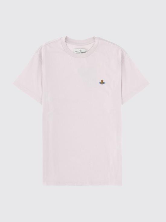 26SS 비비안웨스트우드 클래식 ORB 로고 티셔츠 3G010013J001M J402 Blush Pink - VIVIENNE WESTWOOD