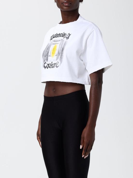 26SS 발렌시아가 반팔 티셔츠 871735TUVD4 9000 White - BALENCIAGA