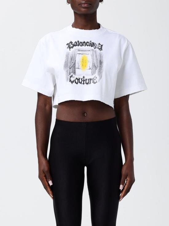 26SS 발렌시아가 반팔 티셔츠 871735TUVD4 9000 White