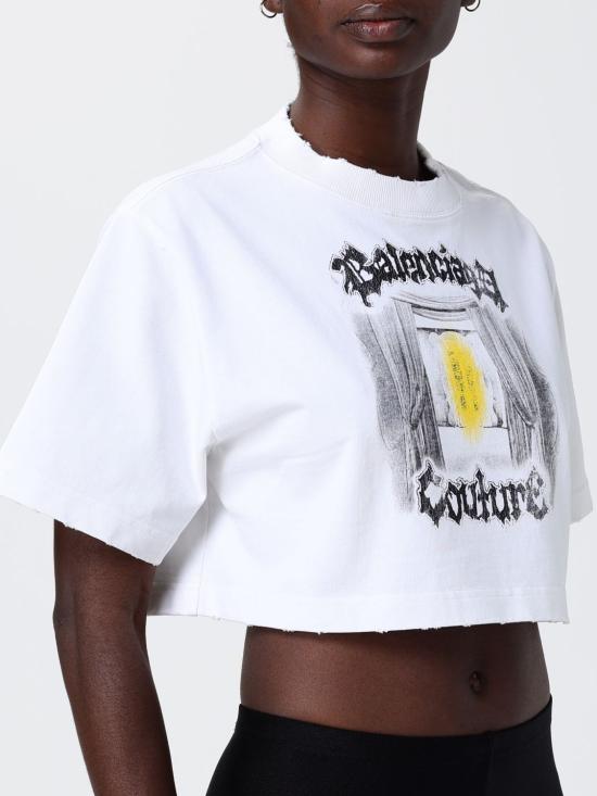 26SS 발렌시아가 반팔 티셔츠 871735TUVD4 9000 White - BALENCIAGA