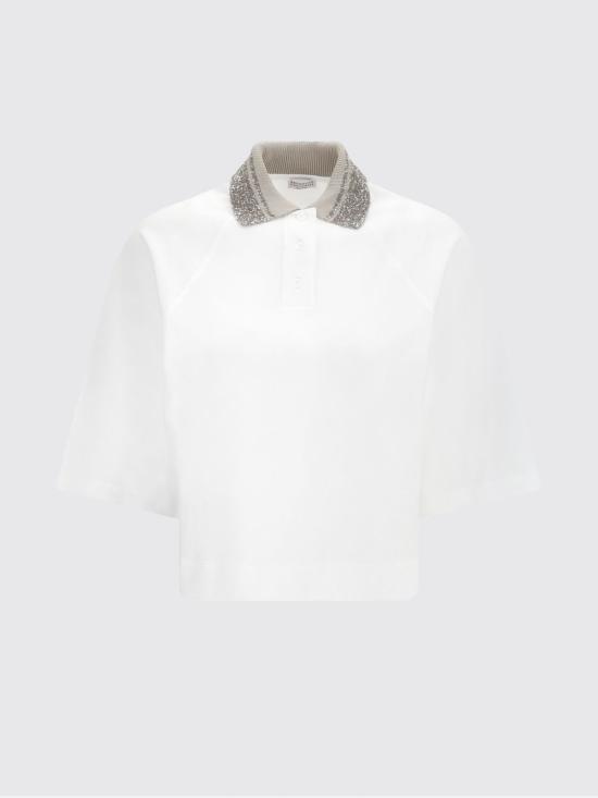 26SS 브루넬로 쿠치넬리 폴로 티셔츠 M0T63EJ115 C6159 White - BRUNELLO CUCINELLI