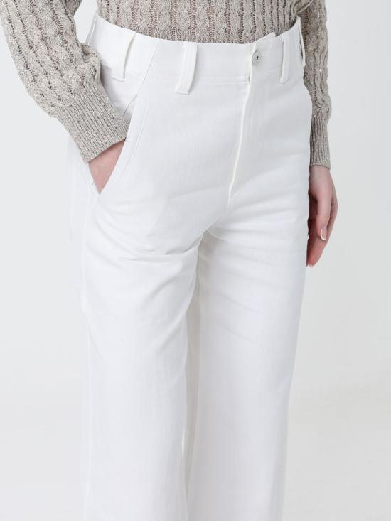 26SS 브루넬로 쿠치넬리 스트레이트 팬츠 ML118P9173 C600 White - BRUNELLO CUCINELLI