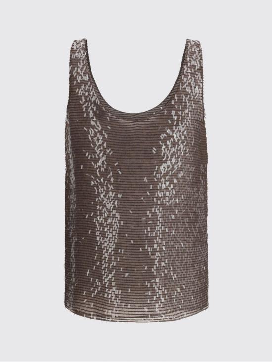 26SS 브루넬로 쿠치넬리 민소매 티셔츠 MF940HW310 C8589 Brown - BRUNELLO CUCINELLI