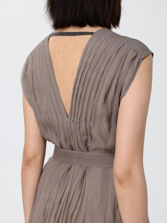 26SS 브루넬로 쿠치넬리 롱 원피스 MF940A5336 C8909 Beige - BRUNELLO CUCINELLI