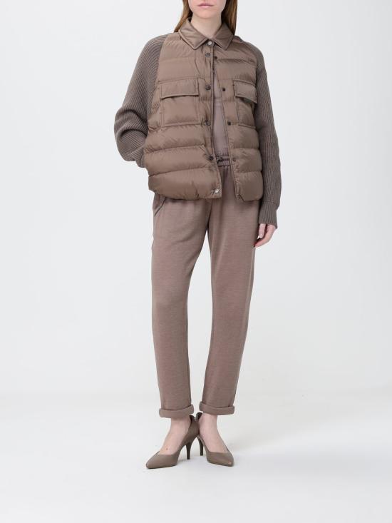 26SS 브루넬로 쿠치넬리 나일론 다운 재킷 MD5987696 C9095 Brown - BRUNELLO CUCINELLI