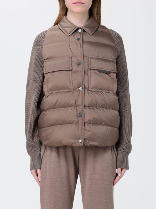 26SS 브루넬로 쿠치넬리 나일론 다운 재킷 MD5987696 C9095 Brown