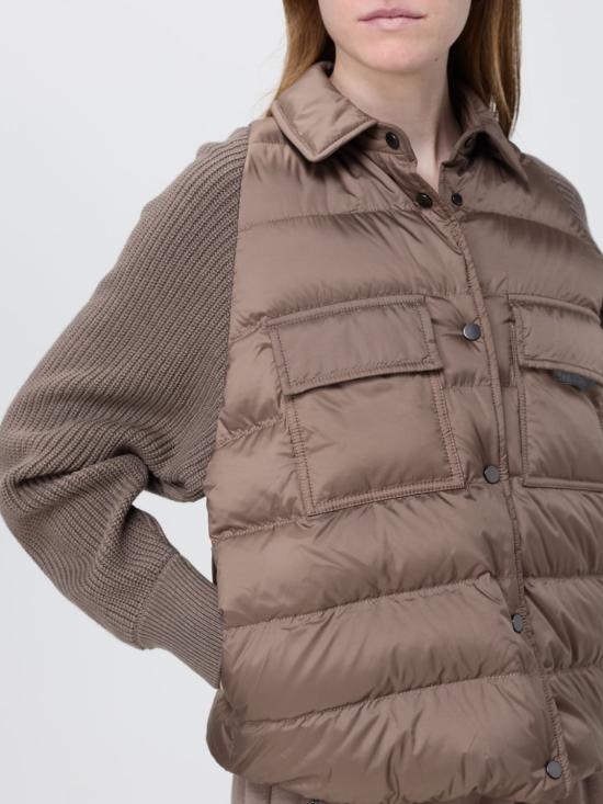 26SS 브루넬로 쿠치넬리 나일론 다운 재킷 MD5987696 C9095 Brown - BRUNELLO CUCINELLI