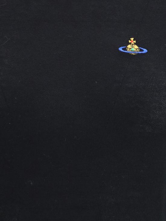 26SS 비비안웨스트우드 베아 니트 반소매 스웨터 1803002QY003F N401 Black - VIVIENNE WESTWOOD