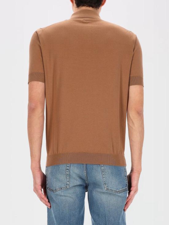 26SS 라르디니 폴로 티셔츠 CNLPMC65CN64020 420 Brown - LARDINI