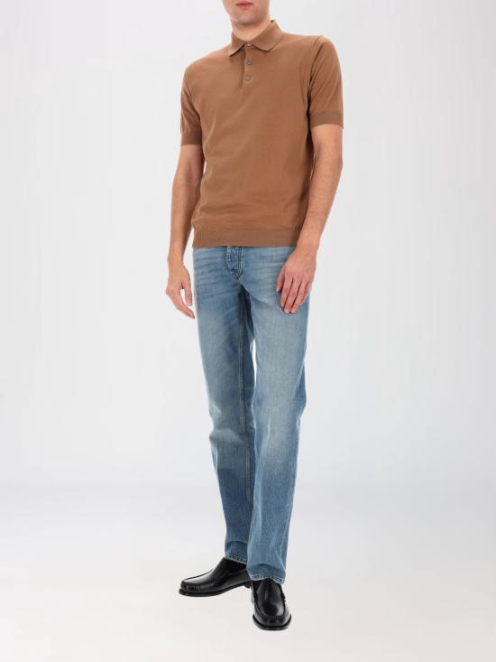 26SS 라르디니 폴로 티셔츠 CNLPMC65CN64020 420 Brown - LARDINI
