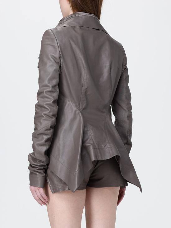 26SS 릭 오웬스 가죽 자켓 RP01F6743LBY 34 Grey - RICK OWENS