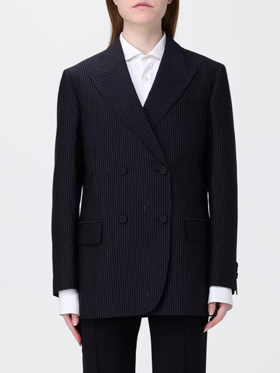 26SS 펜디 핀스트라이프 울 블레이저 FJ7685AW7I F0QG3 Blue