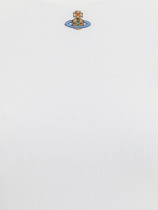 26SS 비비안웨스트우드 민소매 티셔츠 3G01003ZJ009C A401 White - VIVIENNE WESTWOOD