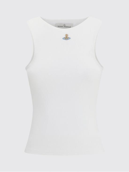 26SS 비비안웨스트우드 민소매 티셔츠 3G01003ZJ009C A401 White - VIVIENNE WESTWOOD