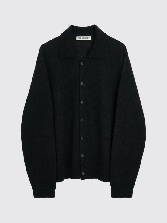 26SS 아워레가시 이브닝 폴로 가디건 M4213ECFSE Black - OUR LEGACY