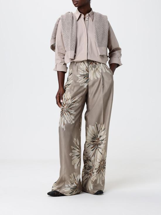 26SS 브루넬로 쿠치넬리 팔라초 팬츠 MQ967P9229 C009 Kaki - BRUNELLO CUCINELLI