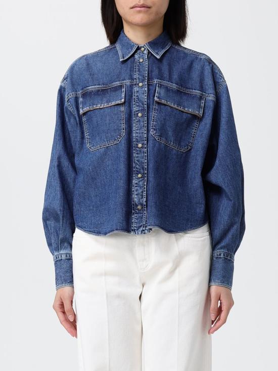 26SS 브루넬로 쿠치넬리 데님 셔츠 MH192RB526 C9031 Blue