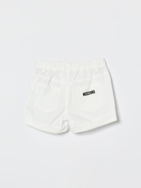 26SS [키즈] 모스키노 쇼츠/버뮤다 MNQ00RLLA10 10101 White - MOSCHINO