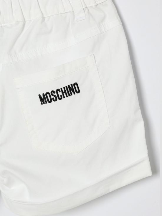 26SS [키즈] 모스키노 쇼츠/버뮤다 MNQ00RLLA10 10101 White - MOSCHINO
