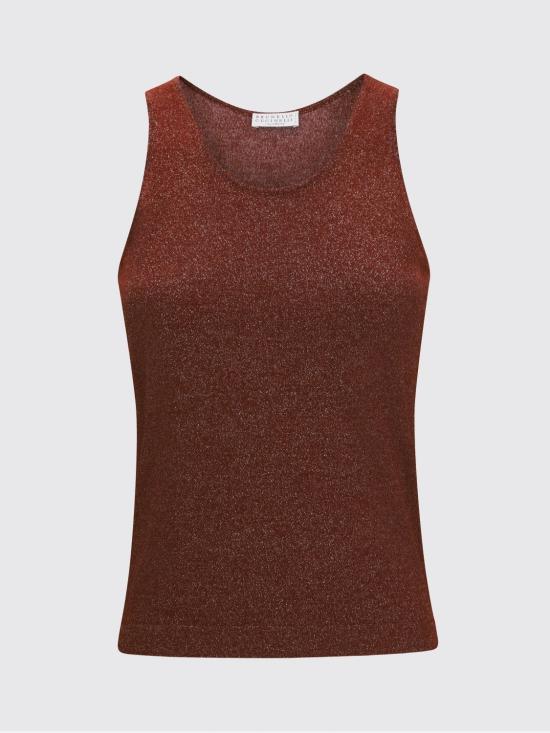 26SS 브루넬로 쿠치넬리 민소매 티셔츠 M41848600 C4182 Red - BRUNELLO CUCINELLI