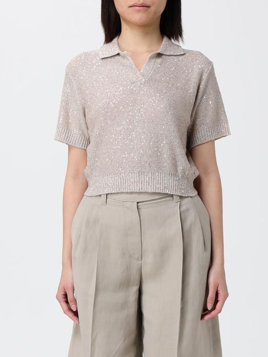 26SS 브루넬로 쿠치넬리 폴로 티셔츠 MDJ547605 C9589 Beige