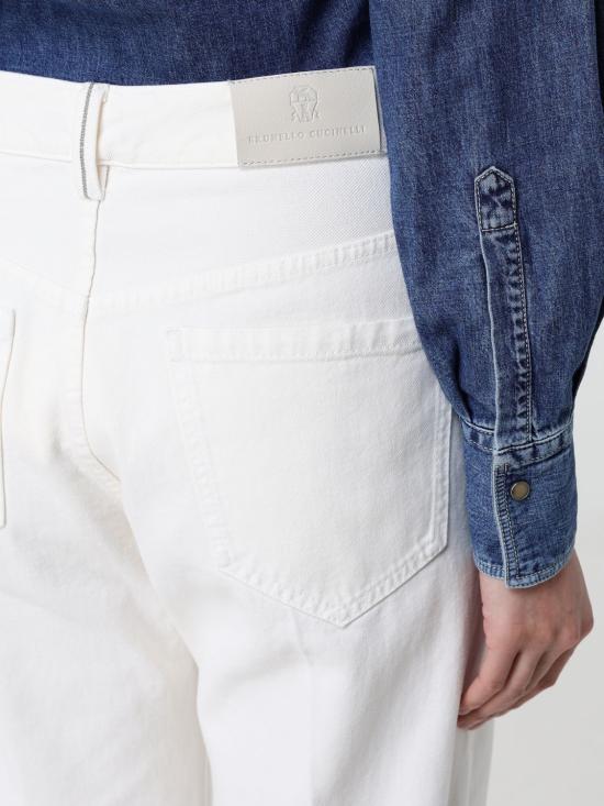 26SS 브루넬로 쿠치넬리 컨템포러리 루즈 데님 팬츠 M0H81P5568 C1101 White - BRUNELLO CUCINELLI