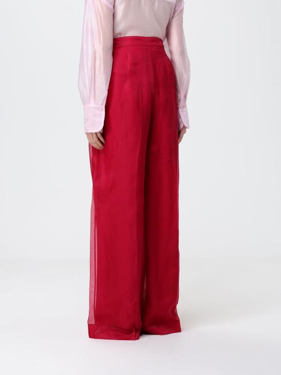 26SS 막스마라 Mxeolivi 실크 오간자 레이어드 팬츠 2611131044600 003 Red - MAX MARA