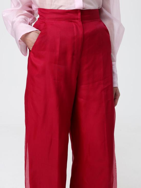 26SS 막스마라 Mxeolivi 실크 오간자 레이어드 팬츠 2611131044600 003 Red - MAX MARA