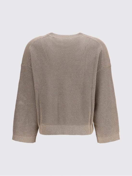 26SS 브루넬로 쿠치넬리 스파클링 텍스처 니트 MST263300 CCJ17 Walnut - BRUNELLO CUCINELLI