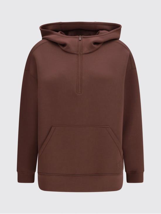 26SS 위켄드막스마라 후드 티셔츠 2615921011600 001 Brown