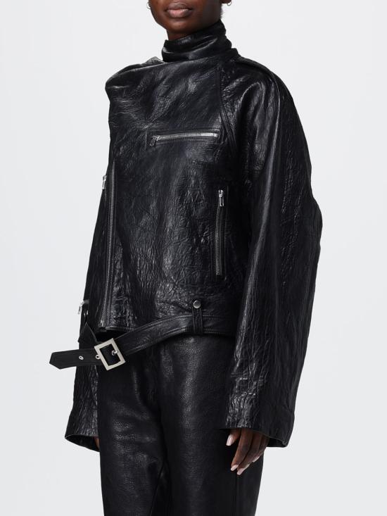 26SS 릭 오웬스 가죽 자켓 RP01F6716LBE 09 Black - RICK OWENS