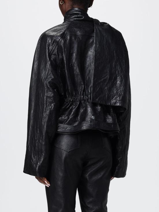 26SS 릭 오웬스 가죽 자켓 RP01F6716LBE 09 Black - RICK OWENS