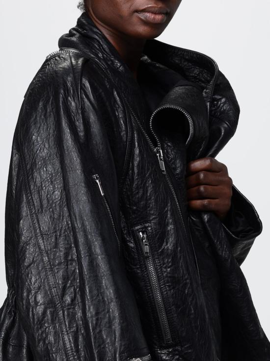 26SS 릭 오웬스 가죽 자켓 RP01F6716LBE 09 Black - RICK OWENS