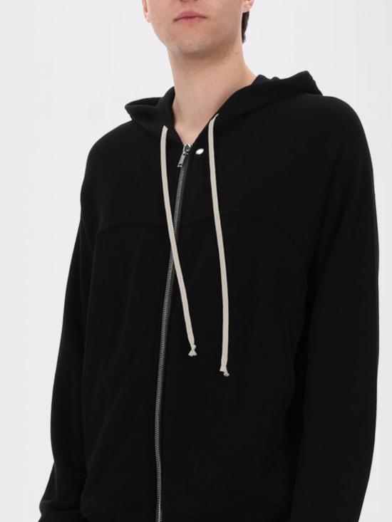 26SS 릭 오웬스 후드 티셔츠 RU01F2241JNT 09 Black - RICK OWENS