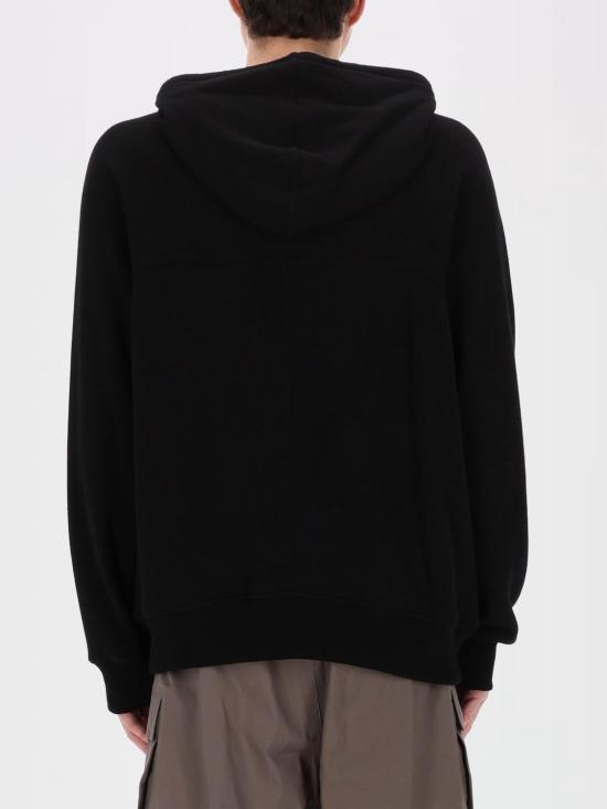 26SS 릭 오웬스 후드 티셔츠 RU01F2241JNT 09 Black - RICK OWENS