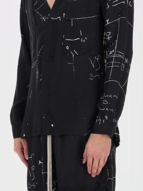 26SS 릭 오웬스 긴팔 셔츠 RU01F2290KP1CP0911 9P Black - RICK OWENS