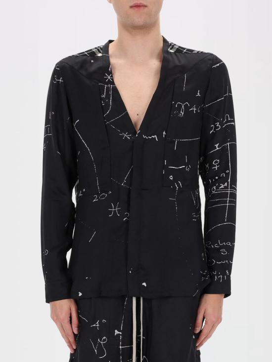 26SS 릭 오웬스 긴팔 셔츠 RU01F2290KP1CP0911 9P Black