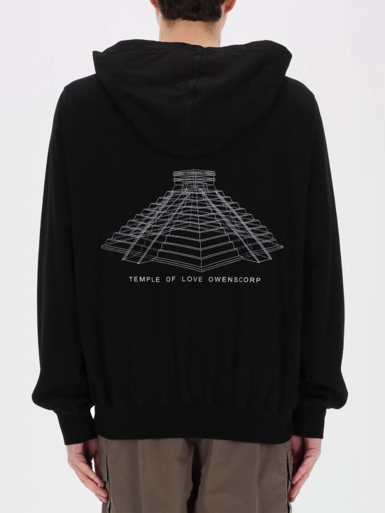 26SS 릭 오웬스 후드 티셔츠 RR01F2281BAEP1609 11 Black - RICK OWENS