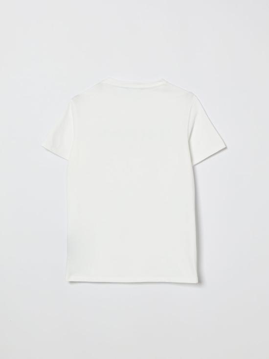 26SS [키즈] 발망 티셔츠 BY8R11Z3672 100BL White 1 - BALMAIN