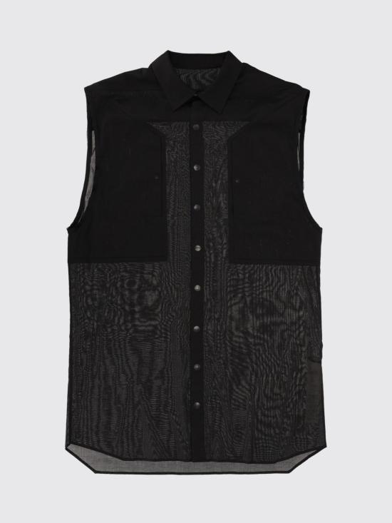 26SS 릭 오웬스 반팔 셔츠 RU01F2229CV 09 Black - RICK OWENS