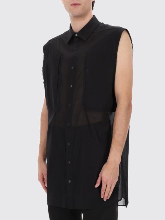 26SS 릭 오웬스 반팔 셔츠 RU01F2229CV 09 Black - RICK OWENS