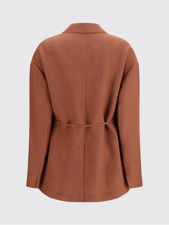 26SS 브루넬로 쿠치넬리 모닐리 비스코스 & 리넨 플루이드 트윌 블레이저 MH1267591 C4182 Red - BRUNELLO CUCINELLI