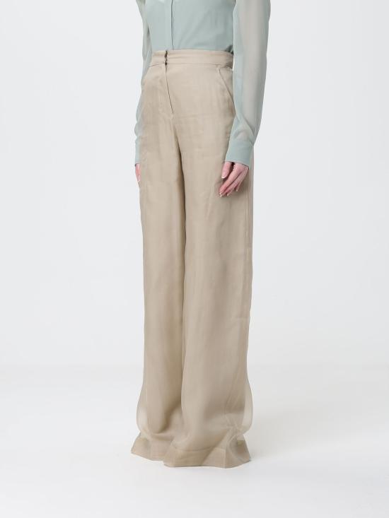 26SS 막스마라 Mxeolivi 실크 오간자 레이어드 팬츠 2611131044600 001 Sand - MAX MARA