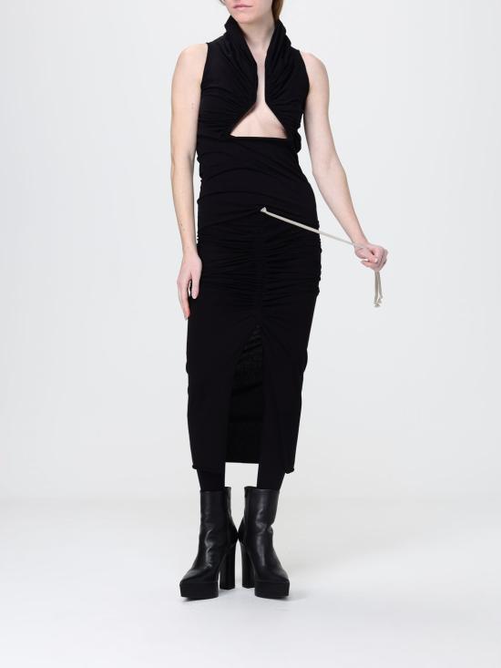 26SS 릭 오웬스 롱 스커트 RP01F6339JA 09 Black - RICK OWENS