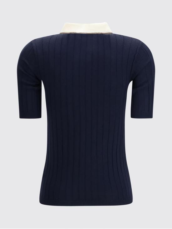 26SS 브루넬로 쿠치넬리 폴로 티셔츠 M14817205 CND78 Blue - BRUNELLO CUCINELLI