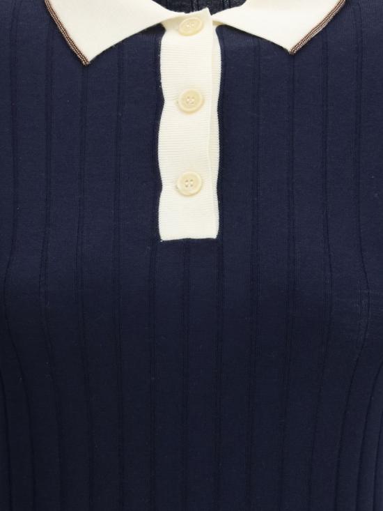 26SS 브루넬로 쿠치넬리 폴로 티셔츠 M14817205 CND78 Blue - BRUNELLO CUCINELLI