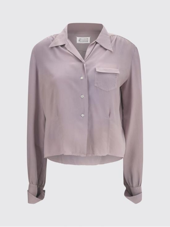 26SS 마르지엘라 롱 슬리브 실크 셔츠 S51DT0028M35704 365 Pink - MAISON MARGIELA